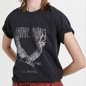 Anine Bing Charcoal Graphic Tee